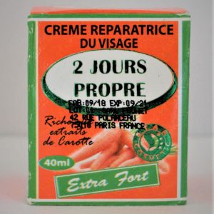 2 JOURS PROPRE Crème Réparatrice Du Visage Riche en Extrait de Carotte Extra Fort 40 ml