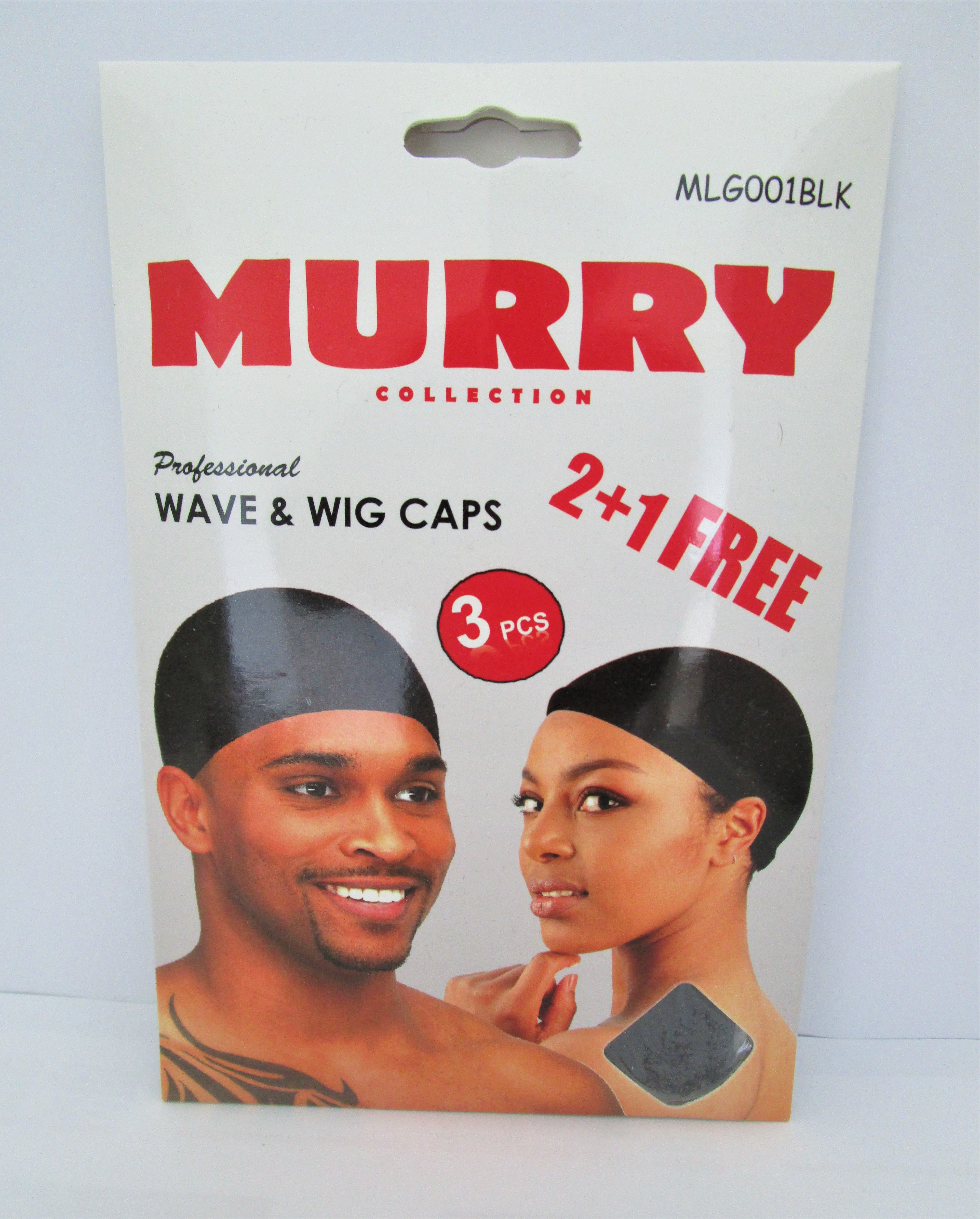 MURRY Collection Professional Wave & Wig Caps 2+1 FREE ( 3 pcs ) Couleur Noir